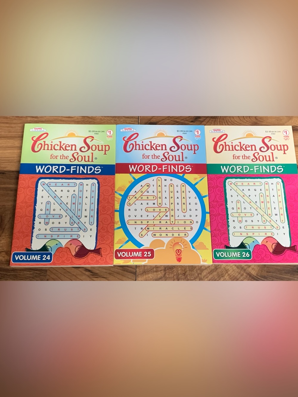 Lot of 3 Kappa Chicken Soup For The Soul Quotes To Inspire Word-Finds 2009